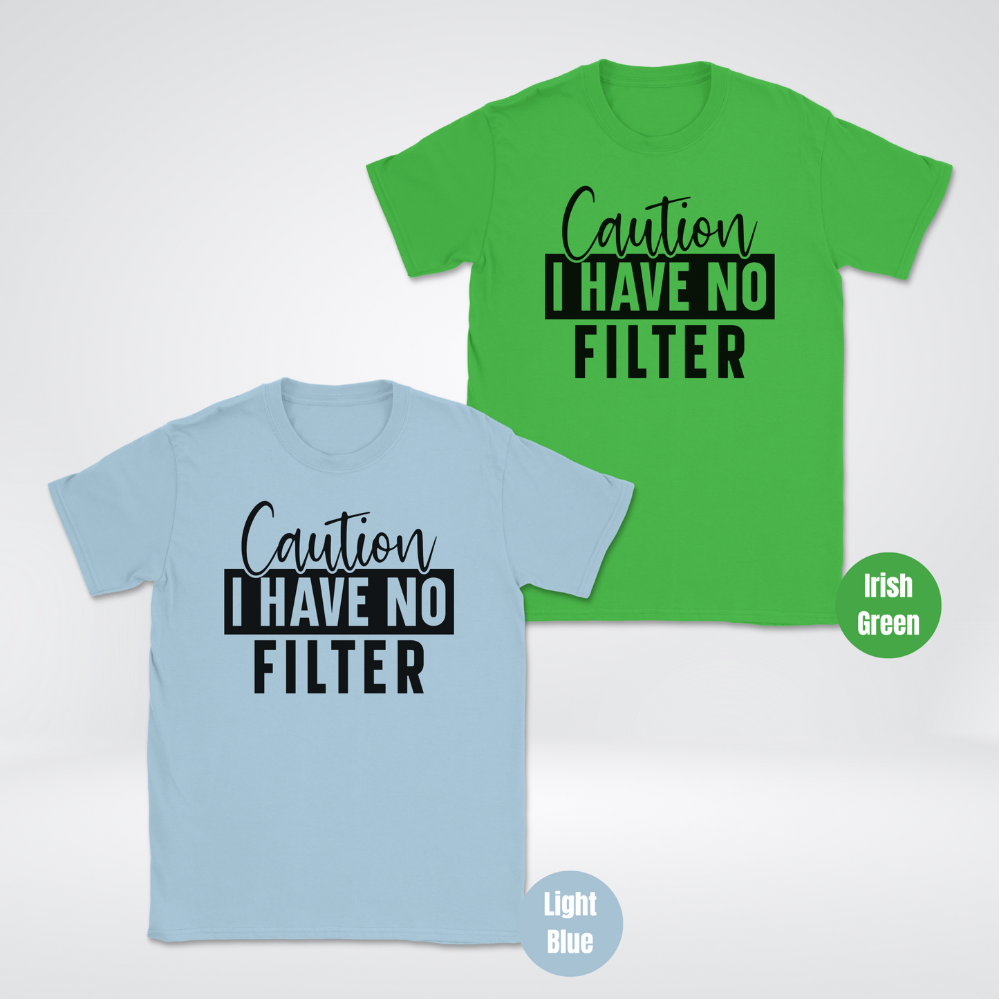 Caution I Have No Filter Unisex Softstyle T-Shirt