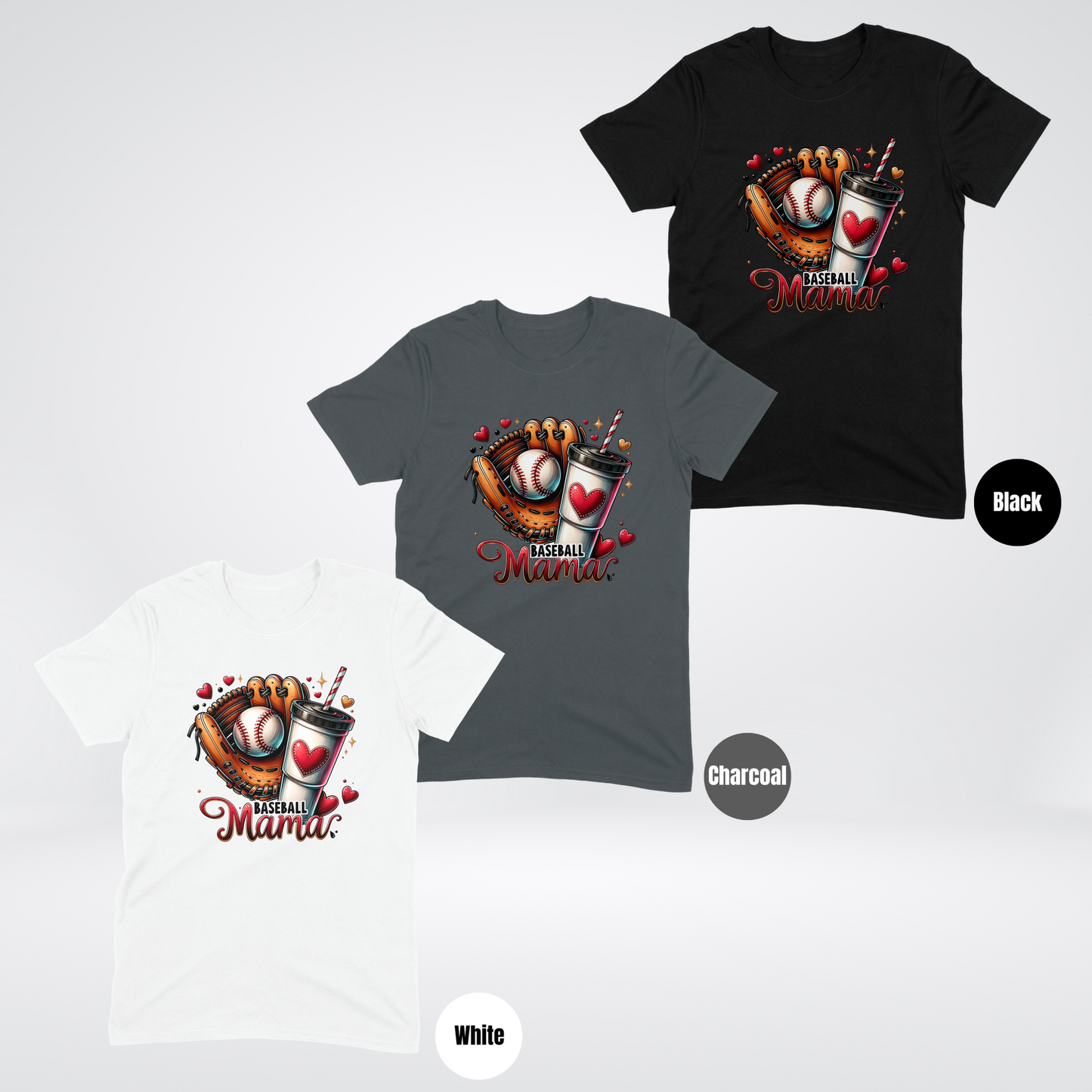 Baseball Mama Cup And Glove Softstyle T-Shirt