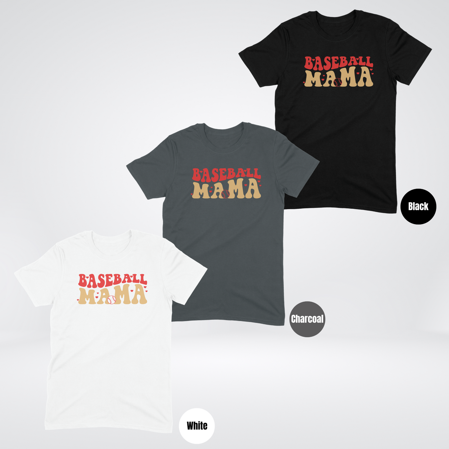 Baseball Mama Red & Gold T-Shirt