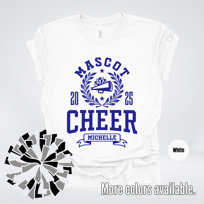 Custom Mascot, Year, & Name – Navy - Cheer Design 06 T-Shirt