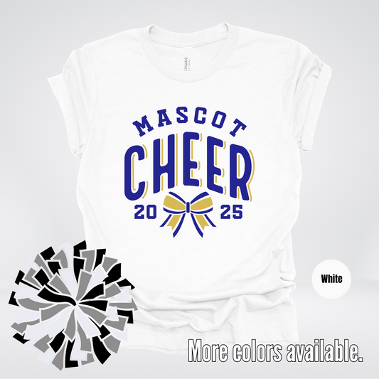 Custom Mascot & Year – Navy and Gold - Cheer Design 12 T-Shirt