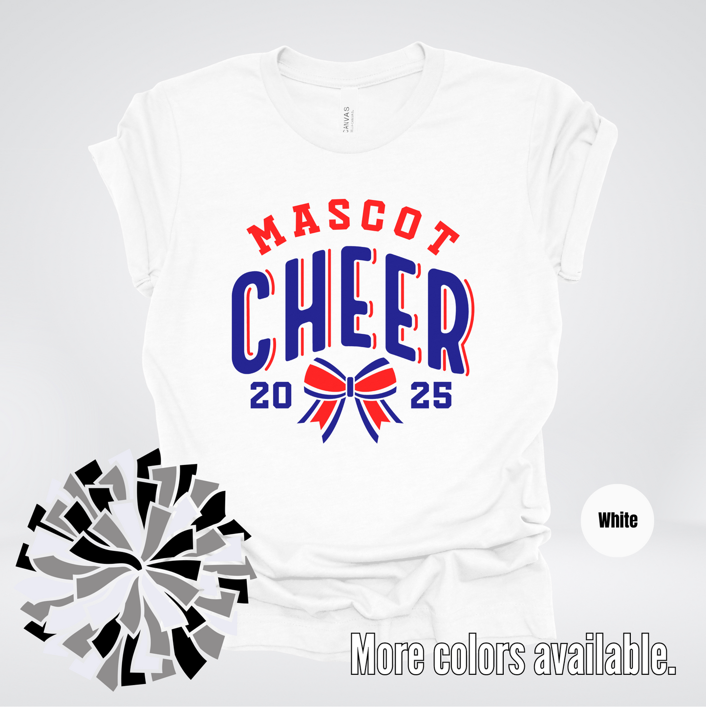 Custom Mascot & Year – Navy and Red - Cheer Design 13 T-Shirt