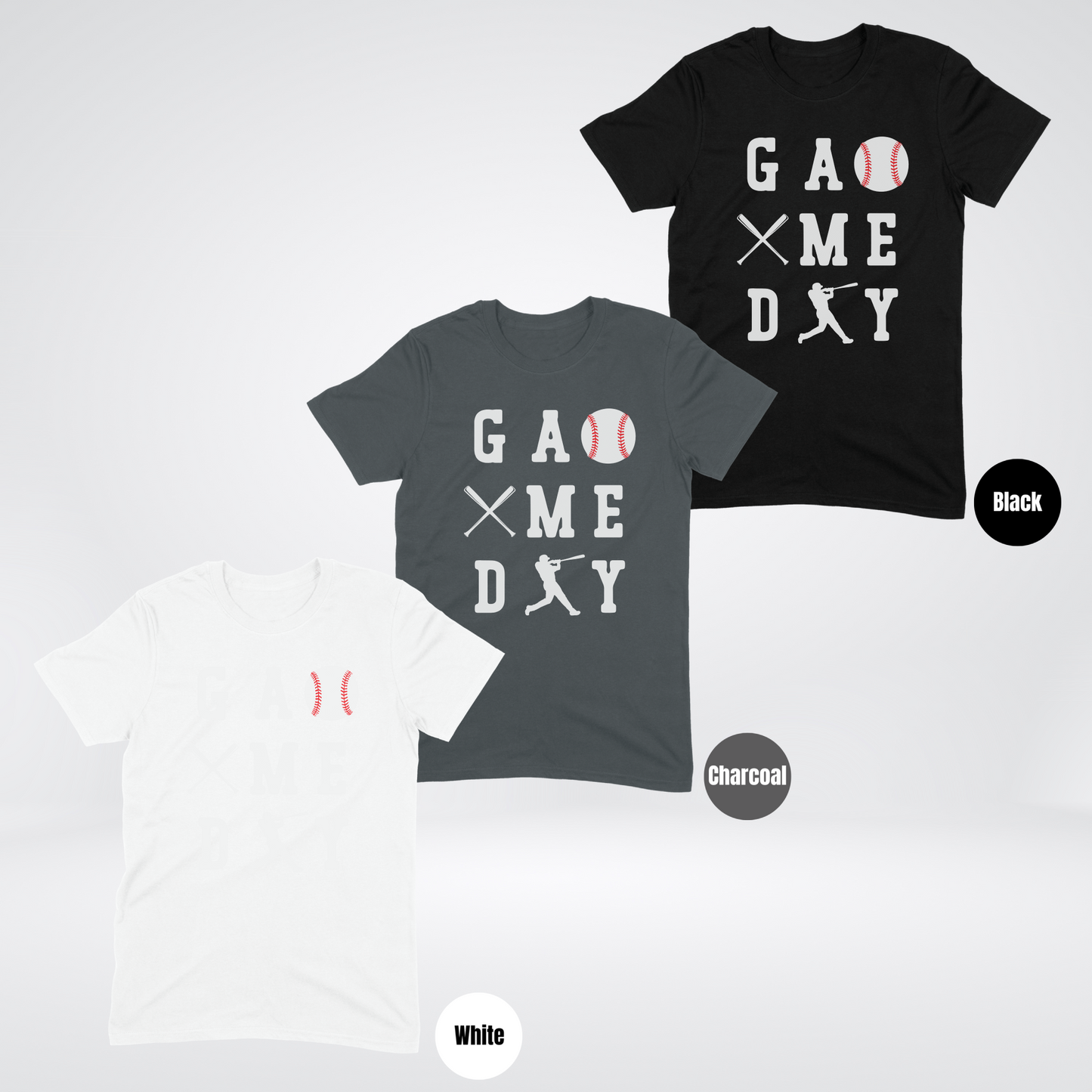 Game Day 3 x 3 White Lettering Softstyle T-Shirt