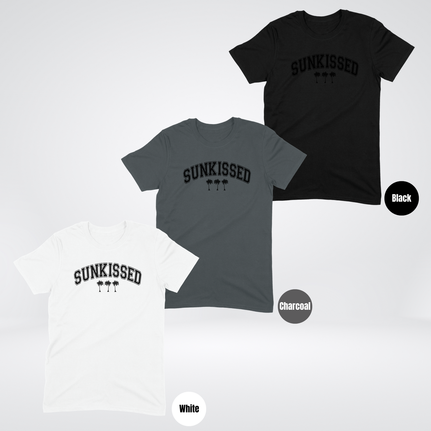 Sunkissed & Palm Trees Black Lettering Softstyle T-Shirt