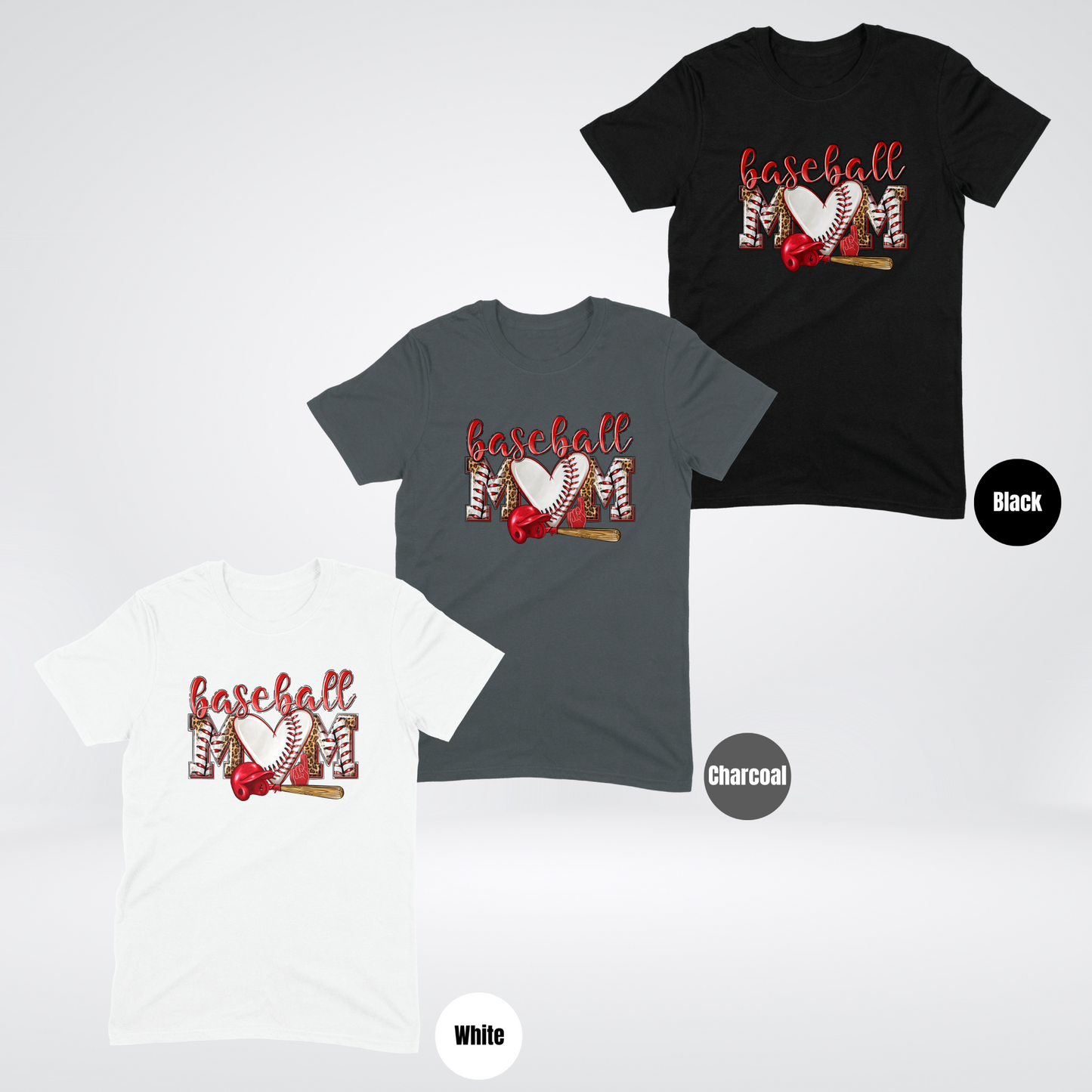 baseball MOM Helmet And Bat Softstyle T-Shirt