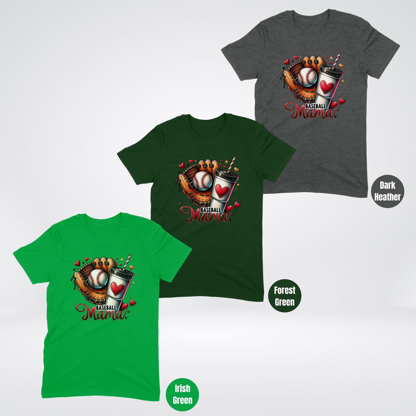 Baseball Mama Cup And Glove Softstyle T-Shirt