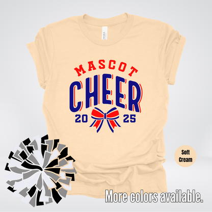 Custom Mascot & Year – Navy and Red - Cheer Design 13 T-Shirt