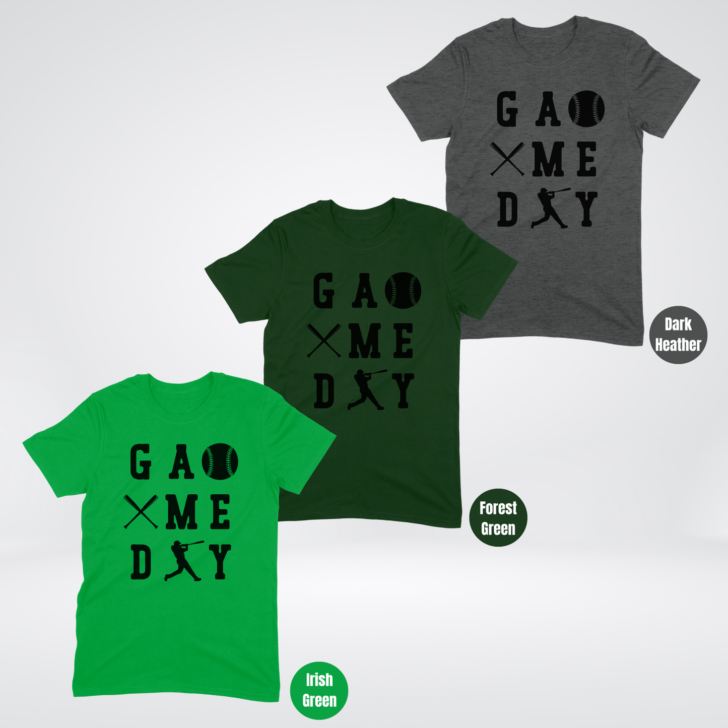 Game Day 3 x 3 Black Lettering Softstyle T-Shirt