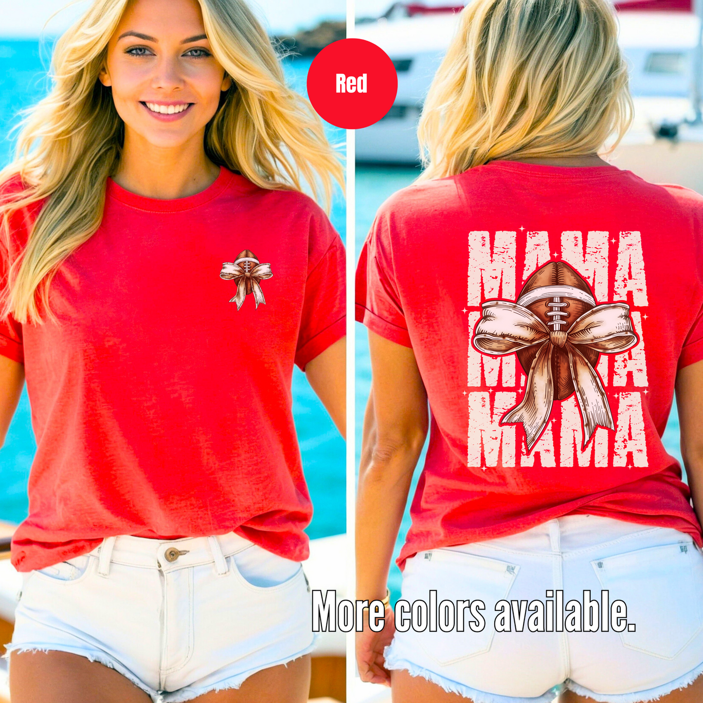 Coquette Football Mama T-Shirt