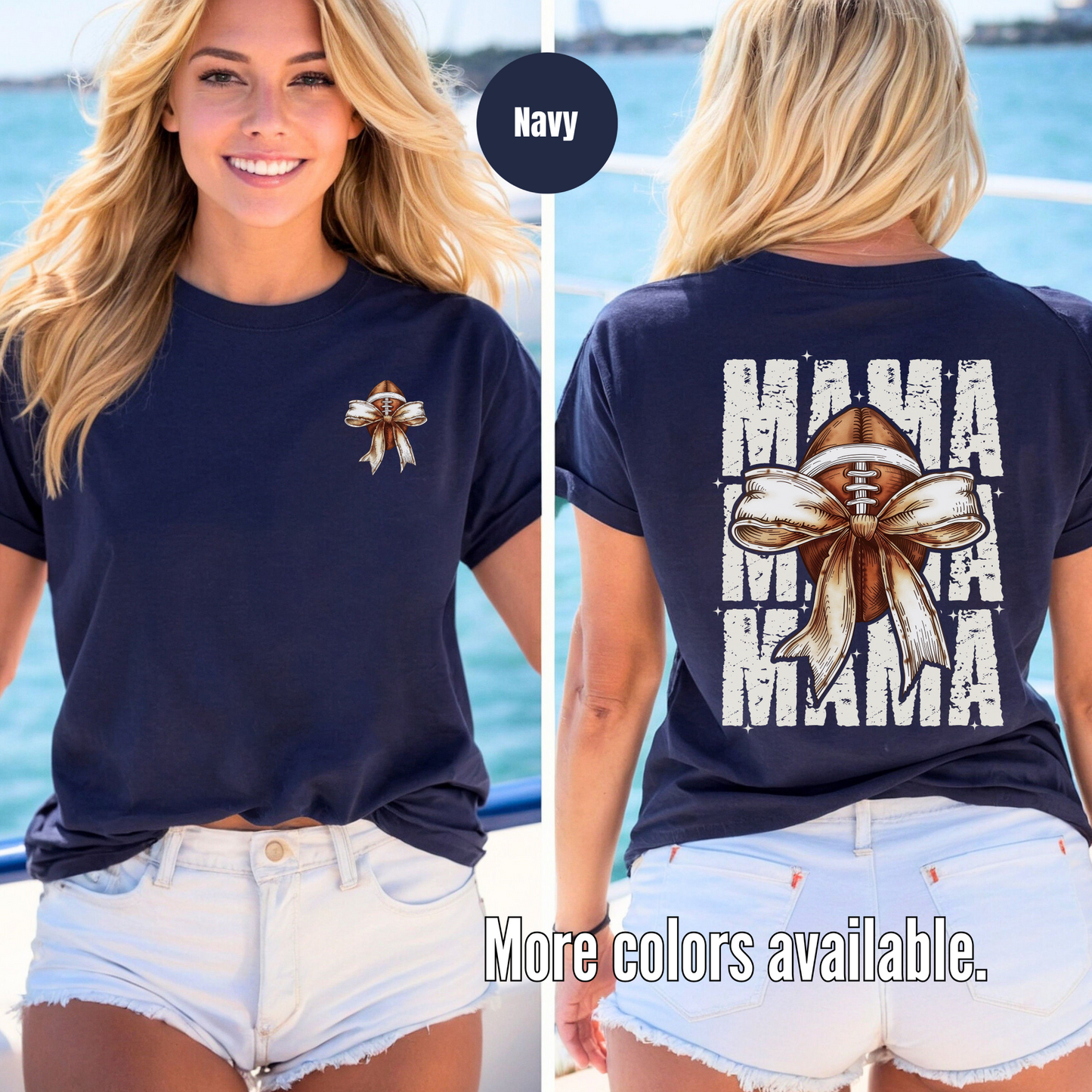 Coquette Football Mama T-Shirt