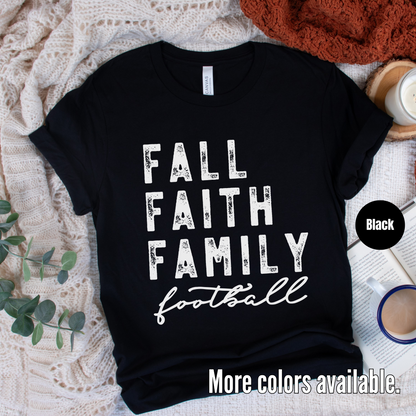 Fall Faith Family Football T-Shirt