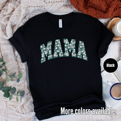 Green Floral Mama T-Shirt