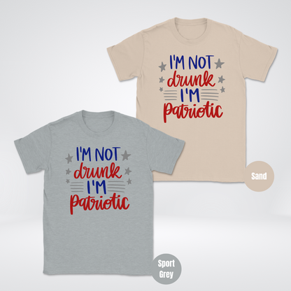 I'm Not Drunk I'm Patriotic Unisex Softstyle T-Shirt