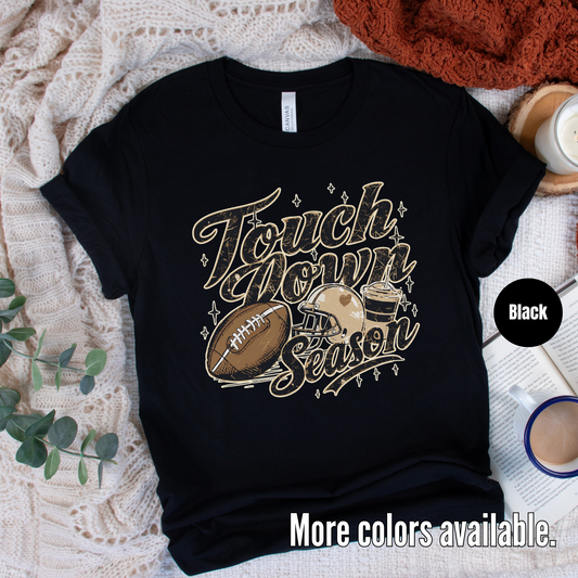 Touchdown Season Coffee And Football T-Shirt