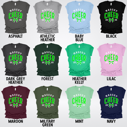 Custom Mascot, Year, & Name – Green - Cheer Design 19 T-Shirt