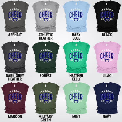 Custom Mascot, Year, & Name – Navy - Cheer Design 15 T-Shirt