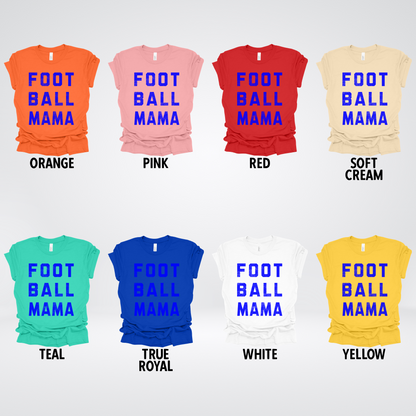 Football Mama Distressed - Blue Design - T-Shirt