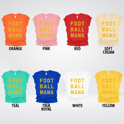 Football Mama Distressed - Gold Design - T-Shirt