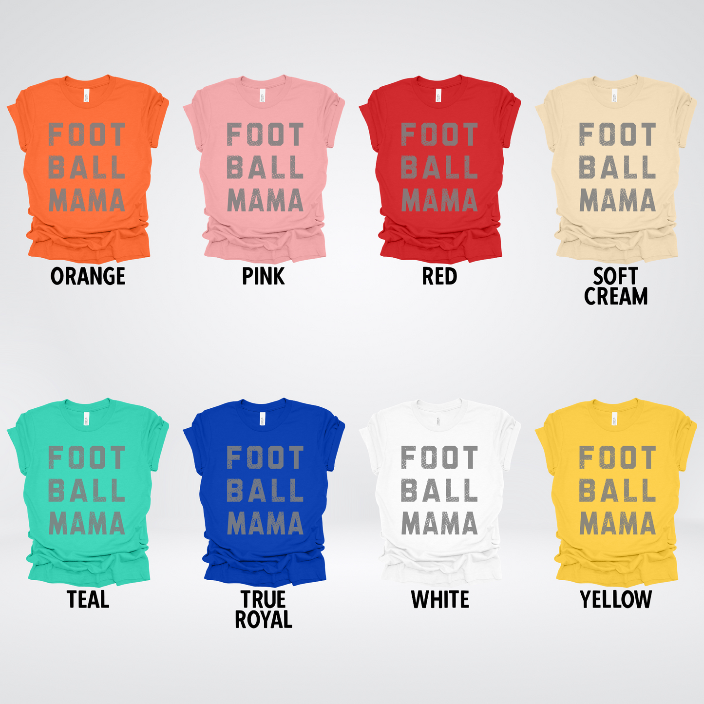 Football Mama Distressed - Gray Design - T-Shirt