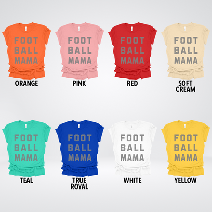 Football Mama Distressed - Gray Design - T-Shirt