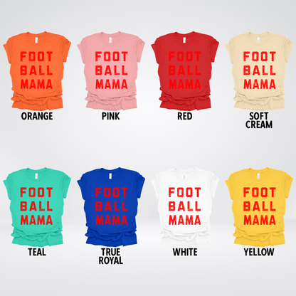 Football Mama Distressed - Red Design - T-Shirt