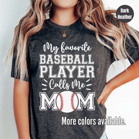 My Favorite Baseball Player Calls Me Mom Softstyle T-Shirt