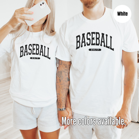 BASEBALL 24/7 Black Lettering T-Shirt