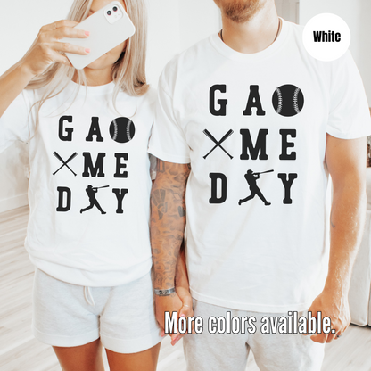 Game Day 3 x 3 Black Lettering Softstyle T-Shirt