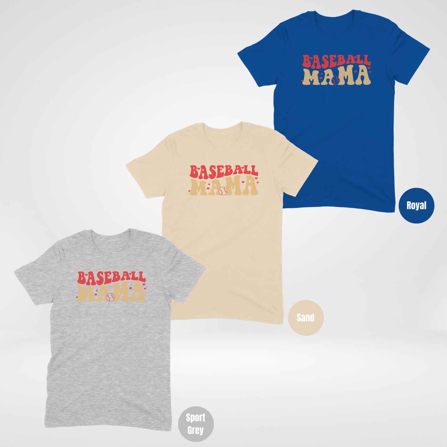 Baseball Mama Red & Gold T-Shirt