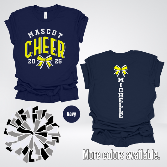 Custom Mascot, Year, & Name – Yellow - Cheer Design 20 T-Shirt