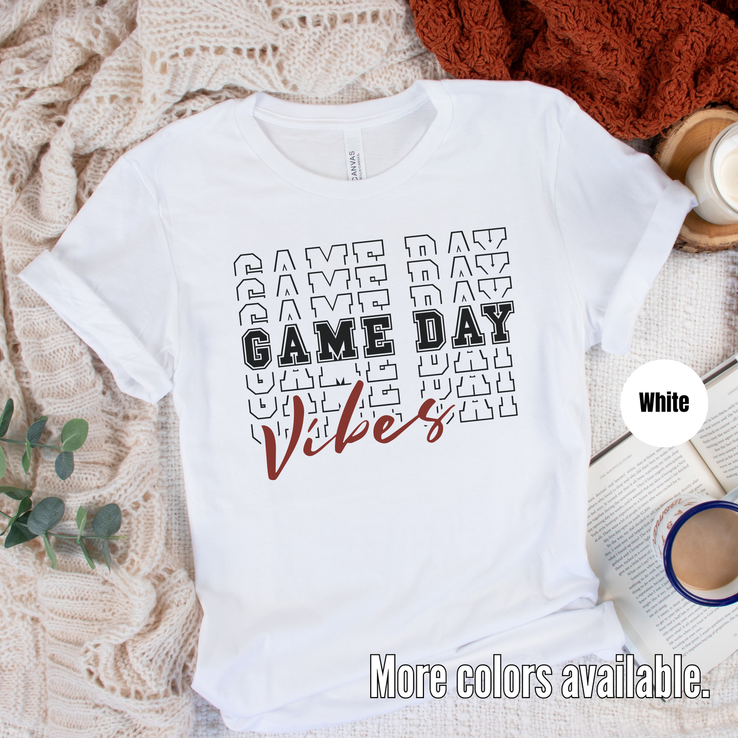 Game Day Vibes Black Design T-Shirt