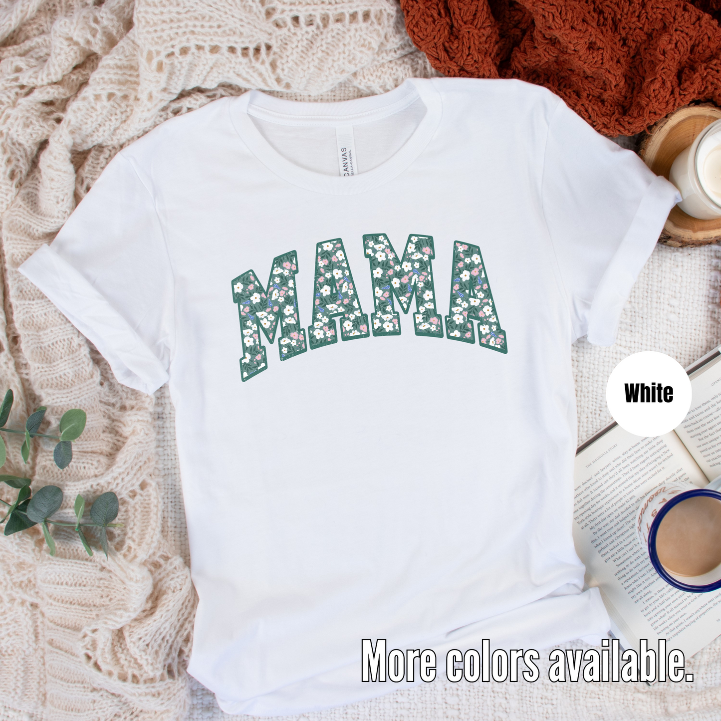 Green Floral Mama T-Shirt