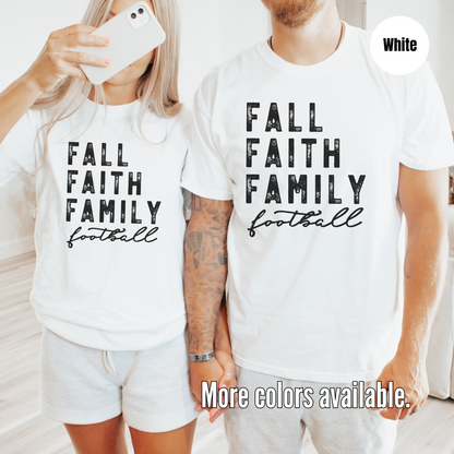 Fall Faith Family Football T-Shirt