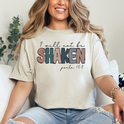 I Will Not Be Shaken Unisex Softstyle T-Shirt