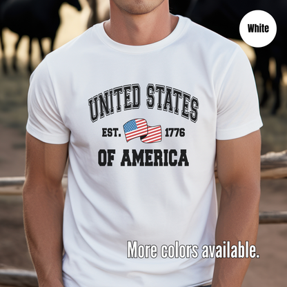USA Est 1776 Varsity Unisex Softstyle T-Shirt