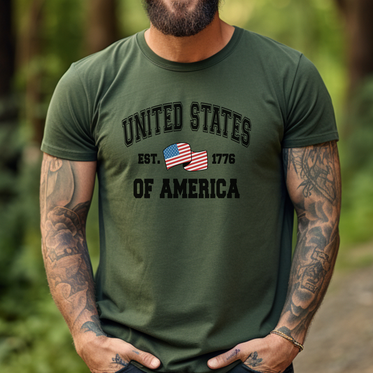 USA Est 1776 Varsity Unisex Softstyle T-Shirt