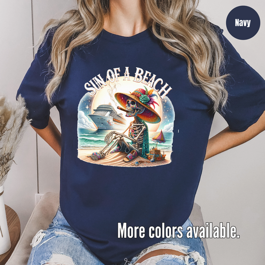 Sun Of A Beach Skeleton And Cigar 2 Softstyle T-Shirt