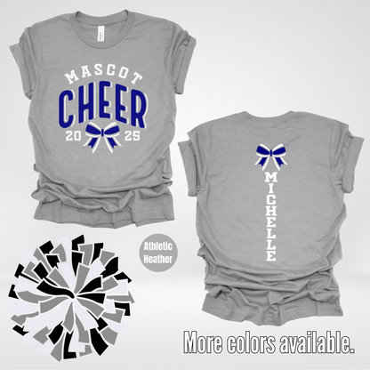 Custom Mascot, Year, & Name – Navy - Cheer Design 15 T-Shirt