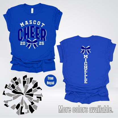 Custom Mascot, Year, & Name – Navy - Cheer Design 15 T-Shirt